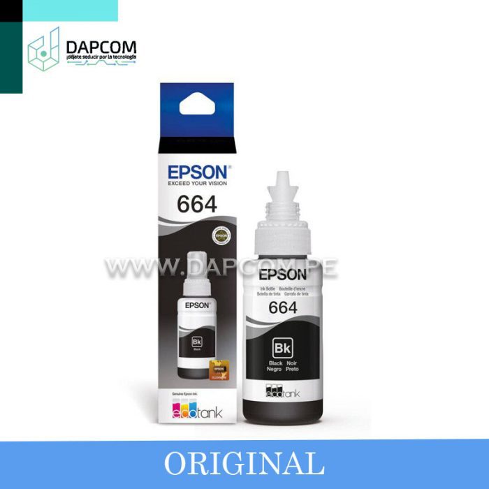 Botella de tinta EPSON 664 (T664120-AL) Negro L200