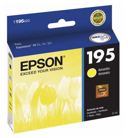 Tinta Epson 195 (T296420-Al) Yellow Para Xp-231, 431
