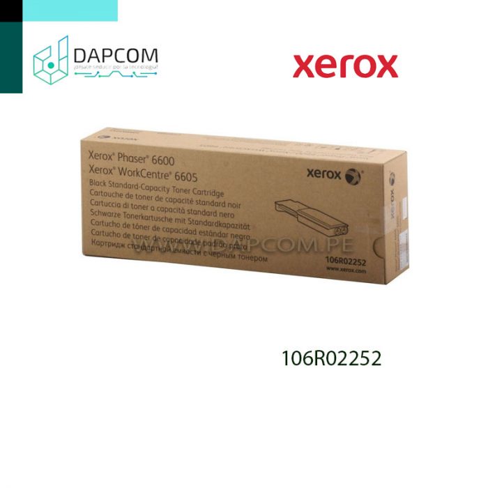 TONER XEROX 106R02252 BLACK 3000 PAG PHA 6600 WC 6605