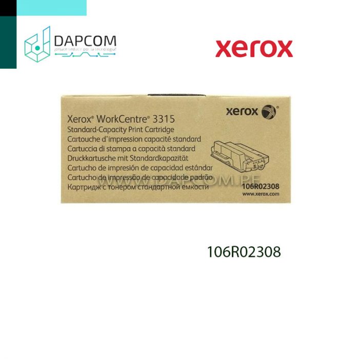 TONER XEROX 106R02308 NEGRO WC 3315 2.3K PGS