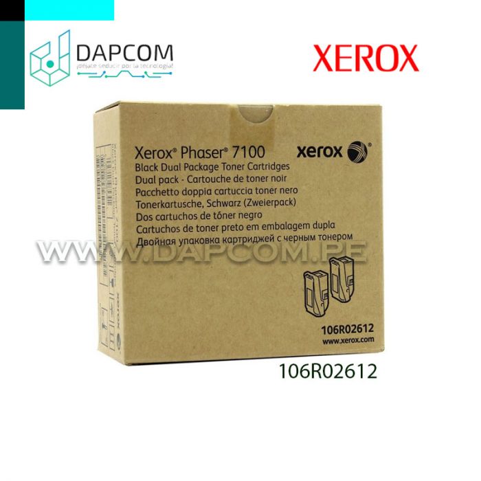 TONER XEROX 106R02612 BLACK DUAL PACK (PH 7100) 10 KPG