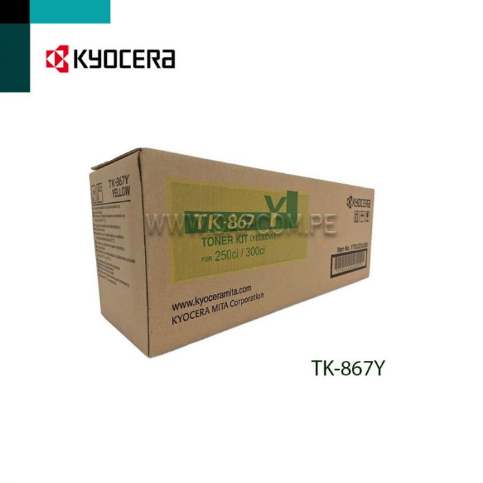 TONER KYOCERA TK-867Y YELLOW TASKALFA 250CI/300CI 12K