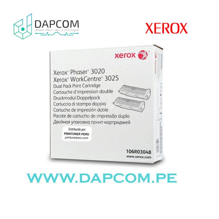 DUAL PACK XEROX 106R03048 PHASER 3020 / WC 3025