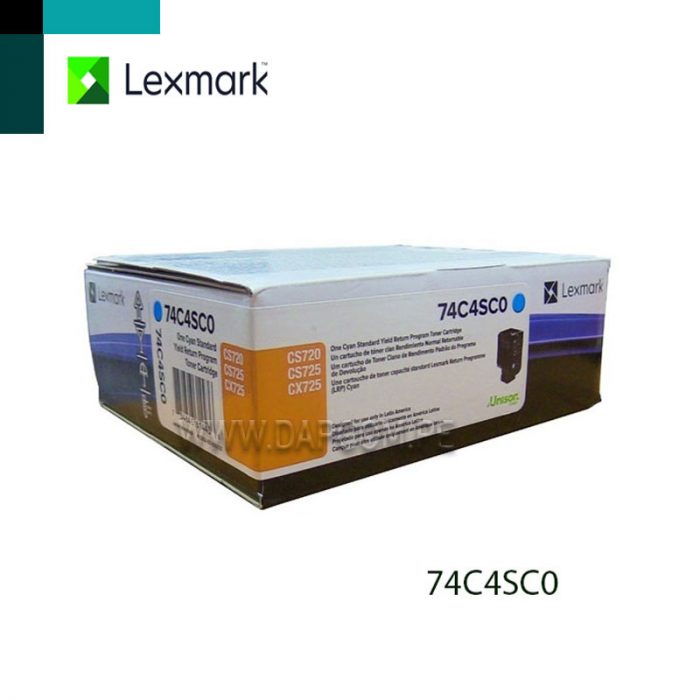 TONER LEXMARK 74C4SC0 CS720 / CS725 / CX725 CYAN (7K)