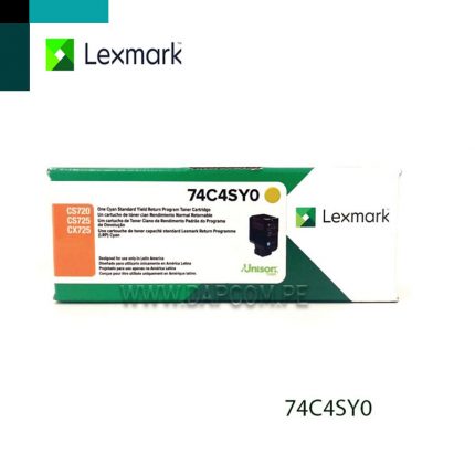 TONER LEXMARK 74C4SY0 CS720 / CS725 / CX725 YELLOW (7K)