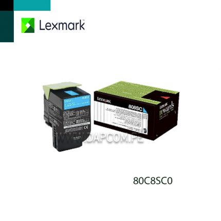TONER LEXMARK 80C8SC0 CX310 / CX410 / CX510 CIAN (2K)