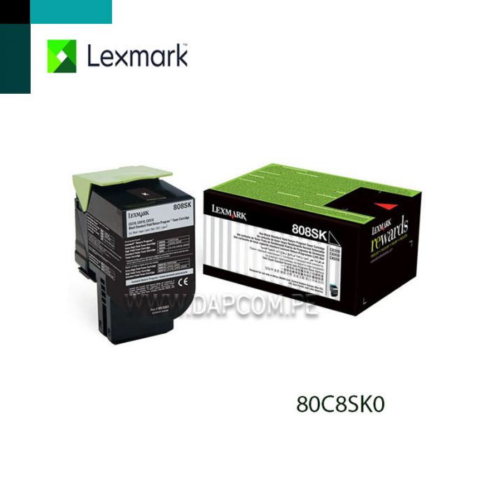 TONER LEXMARK 80C8SK0 CX310 / CX410 / CX510 NEGRO (2.5K)