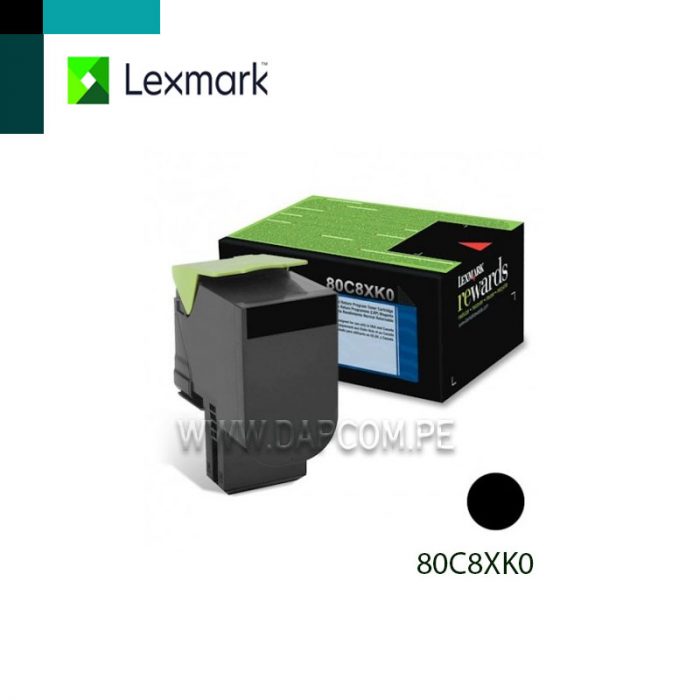 TONER LEXMARK 80C8XK0 CX510de / CX510dhe / CX510dthe BLACK
