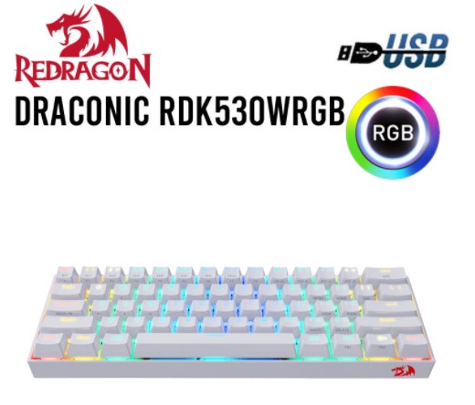 K530W-RGB Teclado Redragon DRACONIC WHITE