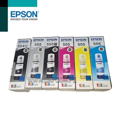 Kit Tinta Epson T555 Y T554 Originales PARA L8160