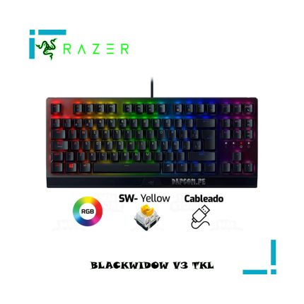 TECLADO RAZER BLACKWIDOW V3 TKL MECHANICAL SWITCH YELLOW