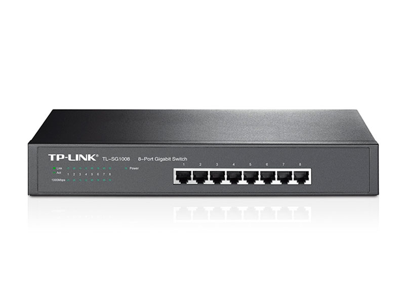SSwitch Tp-Link 8PORT 10/100/1000 GibAbit TL-SG1008_2 SWITCH TP LINK 8PORT 10 100 1000 GIBABIT TL SG1008 RACKEABLE 2