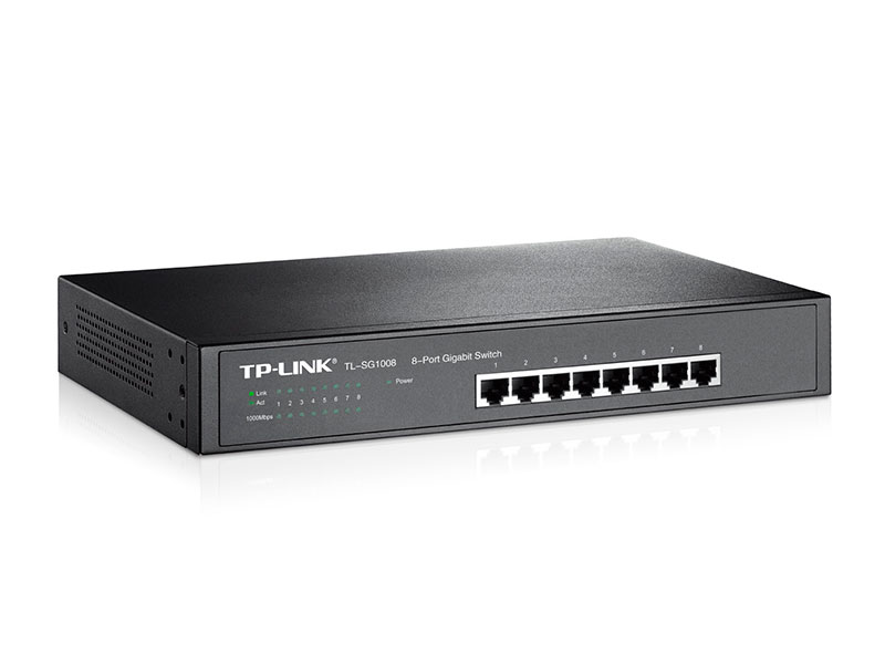 Switch Tp-Link 8PORT 10/100/1000 GibAbit TL-SG1008_3 SWITCH TP LINK 8PORT 10 100 1000 GIBABIT TL SG1008 RACKEABLE 3