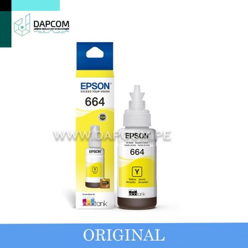 Botella de tinta EPSON 664 (T664420-AL) Amarillo L200