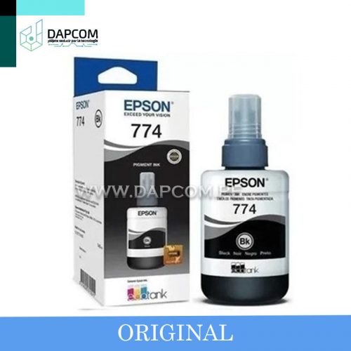 Botella de tinta Epson 774 (T774120), negra